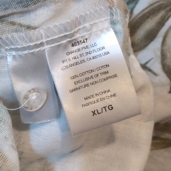 Margaritaville Hawaiian Camp Shirt Short Sleeve Tropical Floral BBQ Beach Resort - Picture 10 of 11